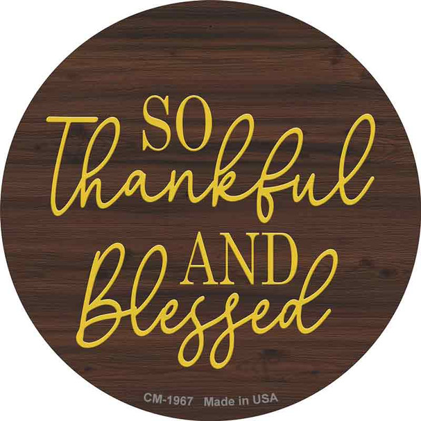 So Thankful And Blessed Wholesale Novelty Circle Coaster Set of 4