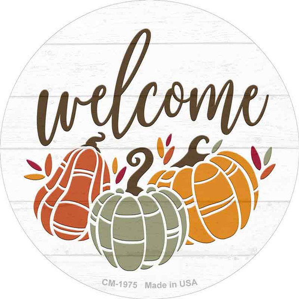 Fall Pumpkins Welcome Wholesale Novelty Circle Coaster Set of 4