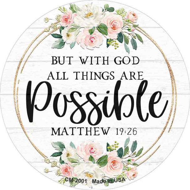 All Things Are Possible Wholesale Novelty Circle Coaster Set of 4