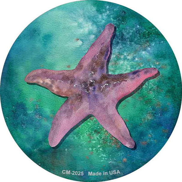 Starfish Aqua Wholesale Novelty Circle Coaster Set of 4