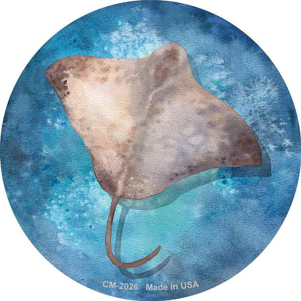 Stingray Blue Wholesale Novelty Circle Coaster Set of 4