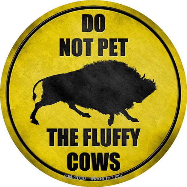 Do Not Pet Fluffy Cow Wholesale Novelty Circle Coaster Set of 4