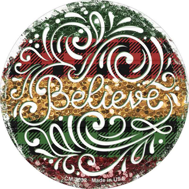 Believe Christmas Wholesale Novelty Circle Coaster Set of 4