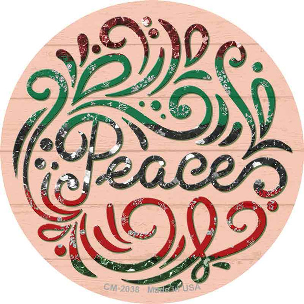 Peace Christmas Wholesale Novelty Circle Coaster Set of 4