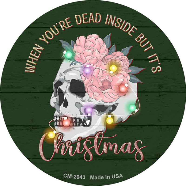Dead Inside but its Christmas Wholesale Novelty Circle Coaster Set of 4