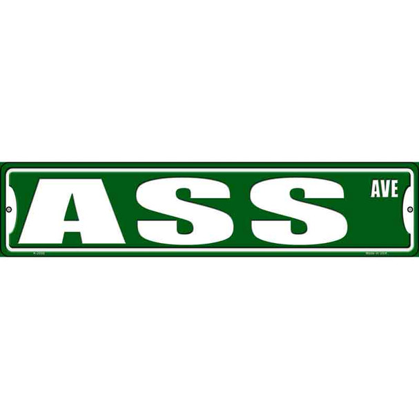 Ass Avenue Wholesale Novelty Metal Street Sign