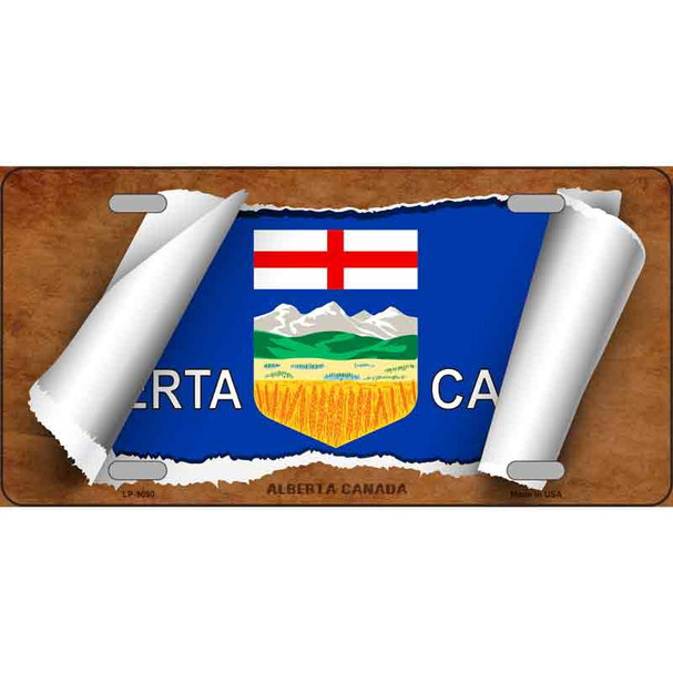 Alberta Canada Flag Scroll Wholesale Metal Novelty License Plate