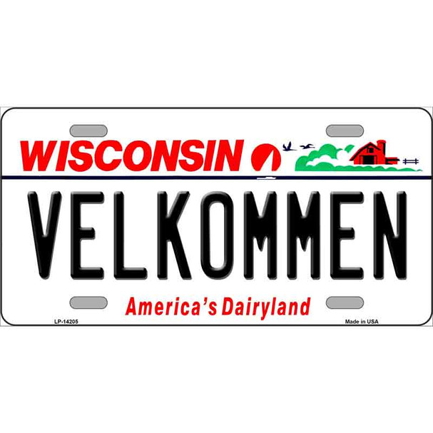 Velkommen Wisconsin Wholesale Novelty Metal License Plate