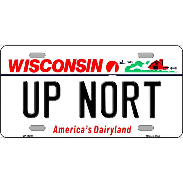 Up Nort Wisconsin Wholesale Novelty Metal License Plate