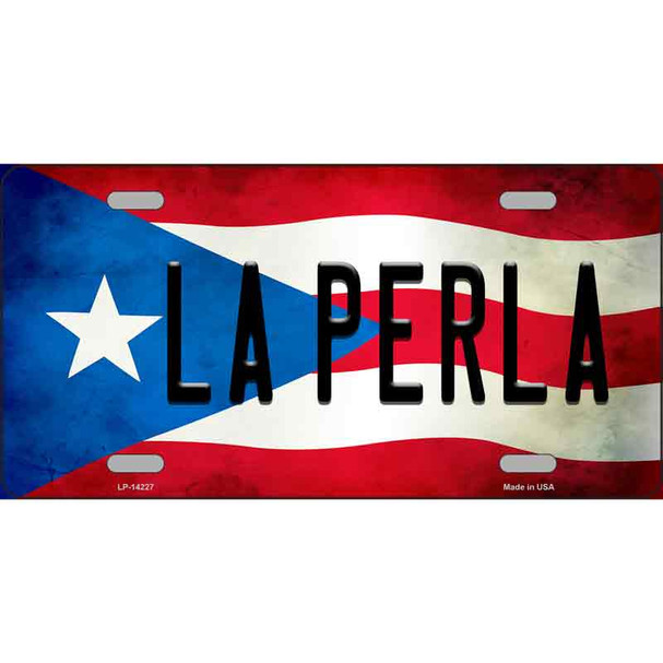 La Perla Puerto Rico Flag Wholesale Novelty Metal License Plate