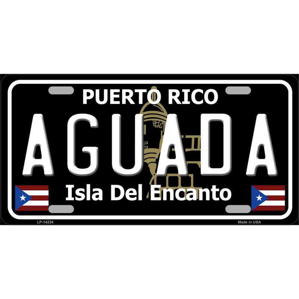 Aguada Puerto Rico Black Wholesale Novelty Metal License Plate