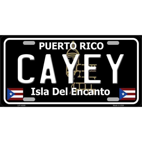 Cayey Puerto Rico Black Wholesale Novelty Metal License Plate