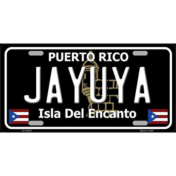 Jayuya Puerto Rico Black Wholesale Novelty Metal License Plate