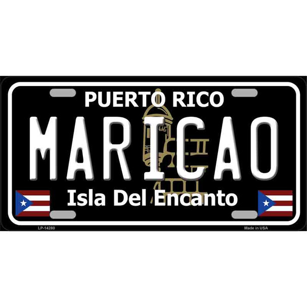 Maricao Puerto Rico Black Wholesale Novelty Metal License Plate