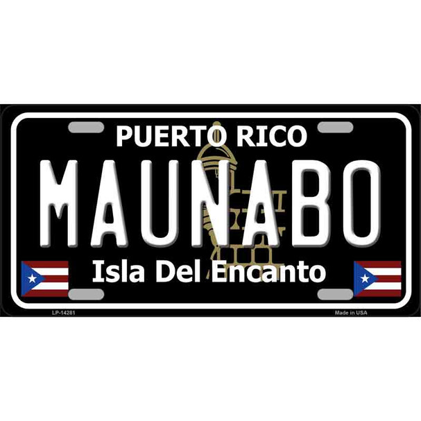 Maunabo Puerto Rico Black Wholesale Novelty Metal License Plate