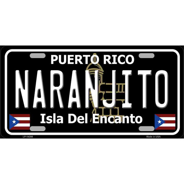 Naranjito Puerto Rico Black Wholesale Novelty Metal License Plate