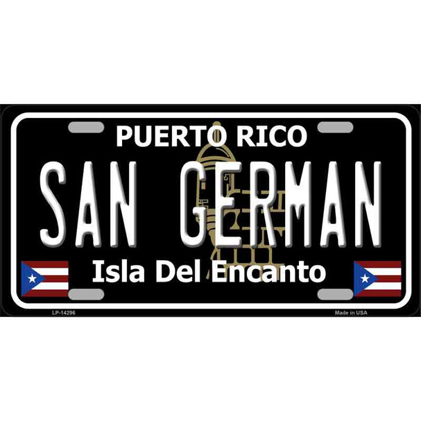 San German Puerto Rico Black Wholesale Novelty Metal License Plate