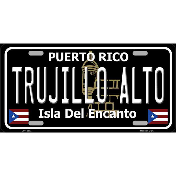Trujillo Alto Puerto Rico Black Wholesale Novelty Metal License Plate