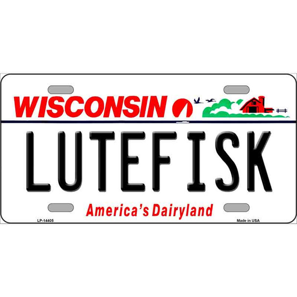 Lutefisk Wisconsin Wholesale Novelty Metal License Plate