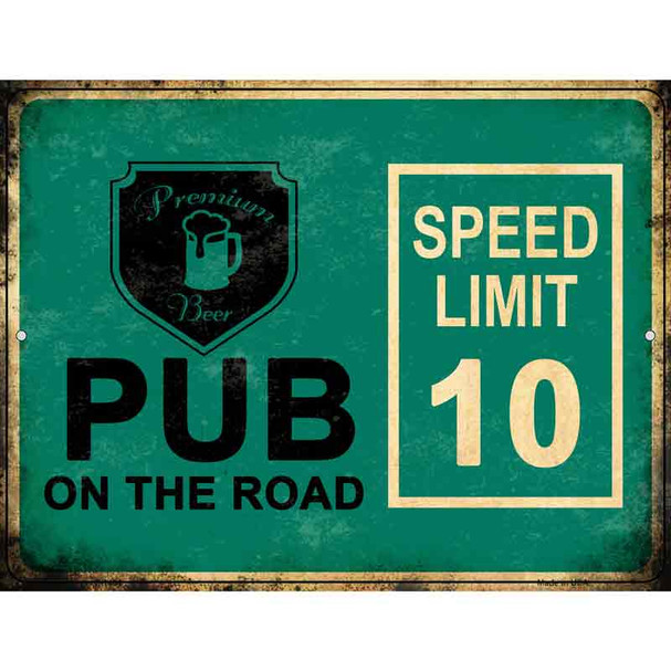 Pub On The Road Wholesale Metal Novelty Parking Sign