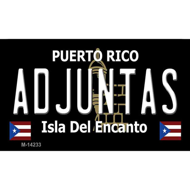Adjuntas Puerto Rico Black Wholesale Novelty Metal Magnet