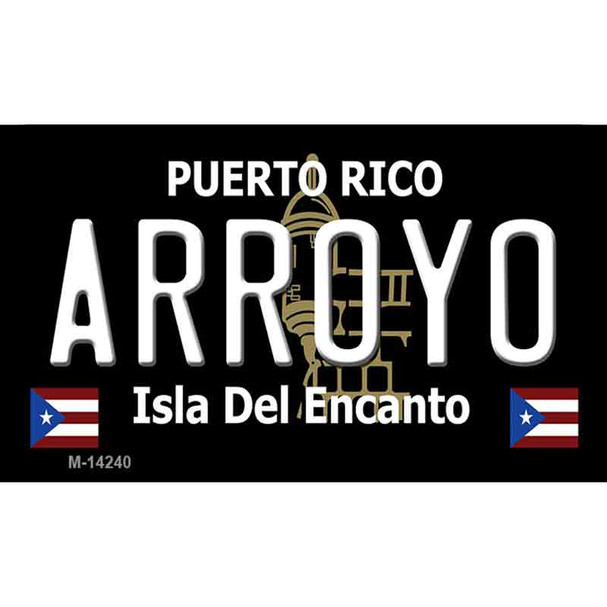 Arroyo Puerto Rico Black Wholesale Novelty Metal Magnet