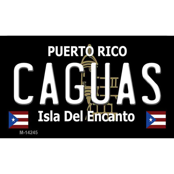 Caguas Puerto Rico Black Wholesale Novelty Metal Magnet