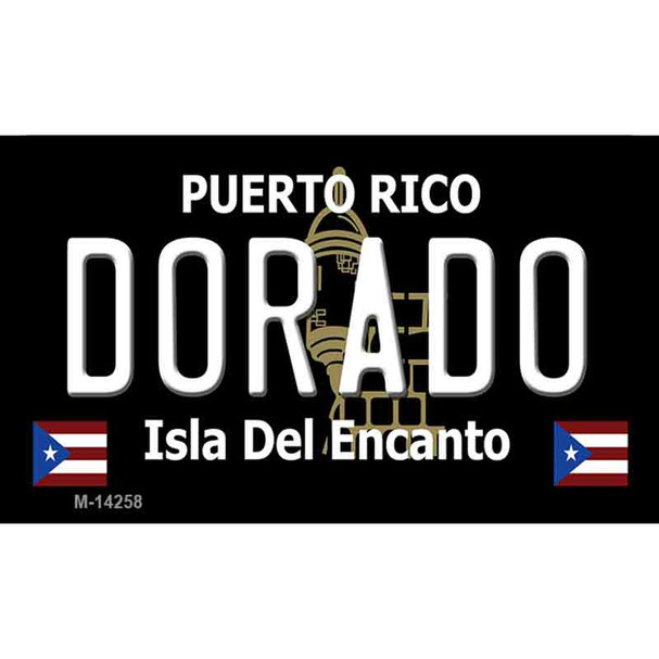 Dorado Puerto Rico Black Wholesale Novelty Metal Magnet