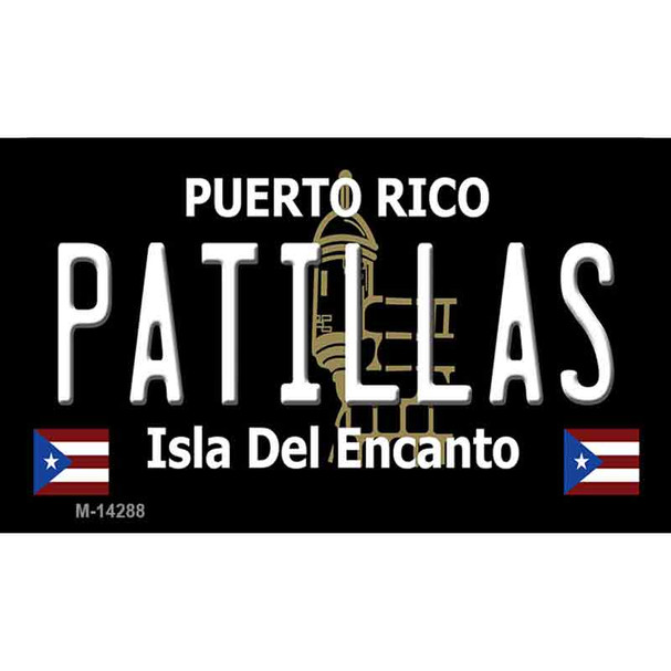 Patillas Puerto Rico Black Wholesale Novelty Metal Magnet