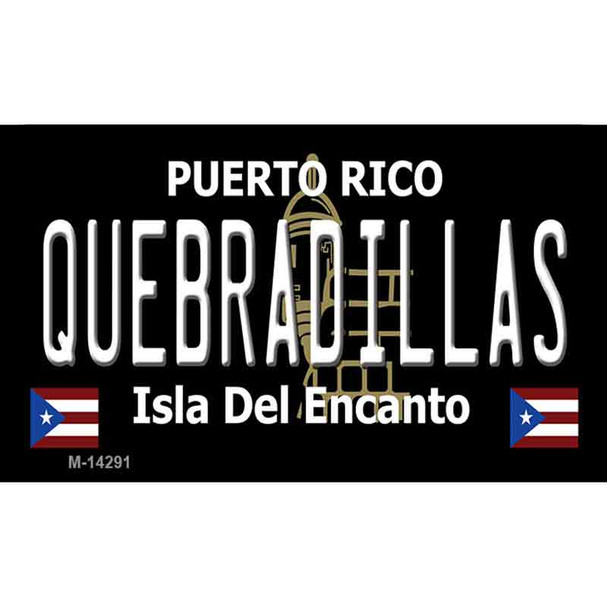 Quebradillas Puerto Rico Black Wholesale Novelty Metal Magnet