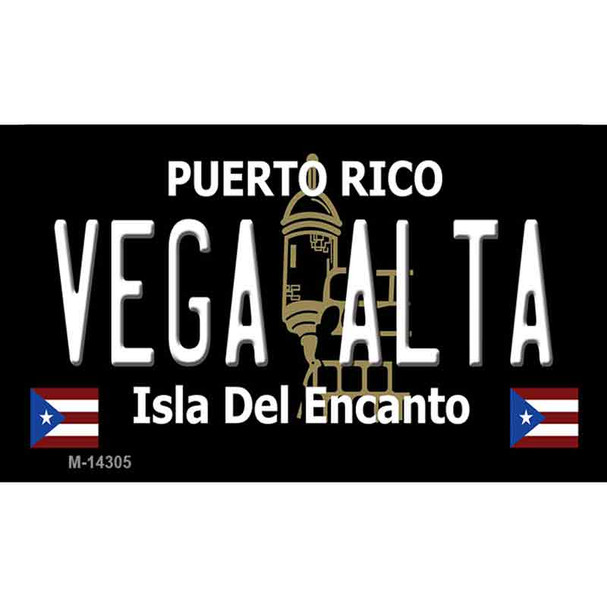 Vega Alta Puerto Rico Black Wholesale Novelty Metal Magnet
