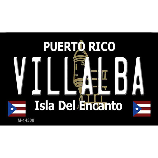 Villalba Puerto Rico Black Wholesale Novelty Metal Magnet