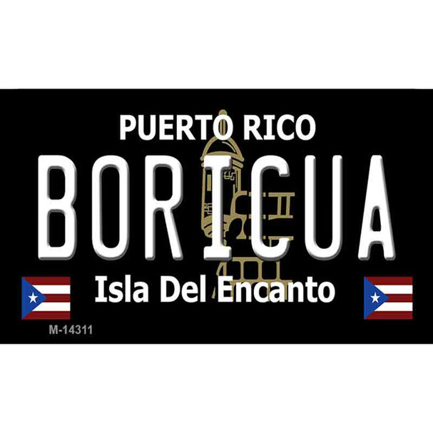 Boricua Puerto Rico Black Wholesale Novelty Metal Magnet