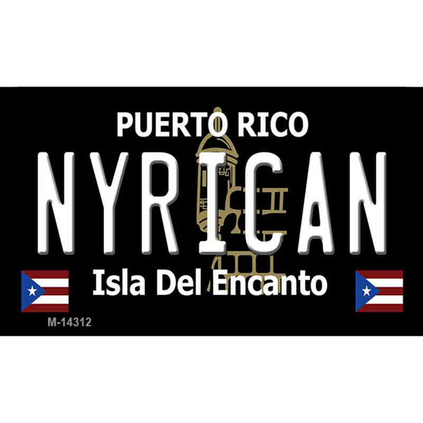 Nyrican Puerto Rico Black Wholesale Novelty Metal Magnet