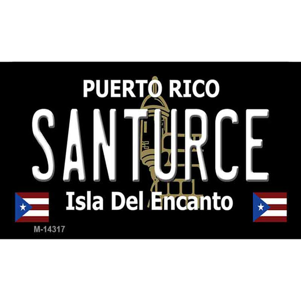 Santurce Puerto Rico Black Wholesale Novelty Metal Magnet