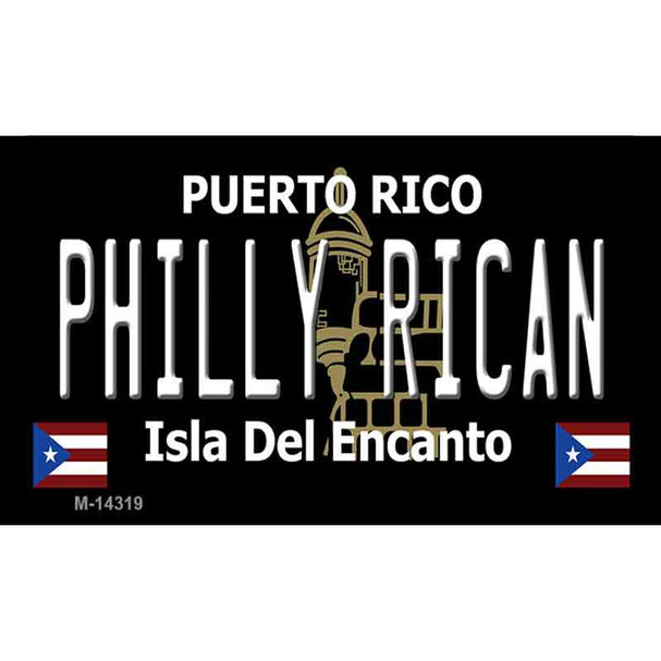 Philly Rican Puerto Rico Black Wholesale Novelty Metal Magnet