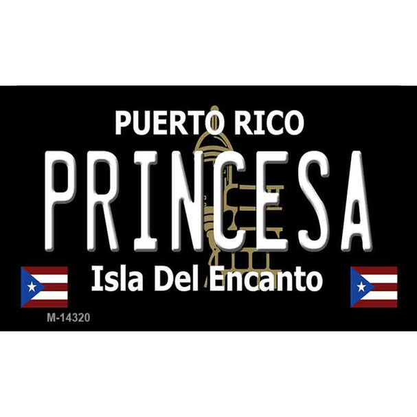 Princesa Puerto Rico Black Wholesale Novelty Metal Magnet
