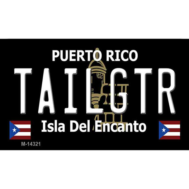 Tailgtr Puerto Rico Black Wholesale Novelty Metal Magnet