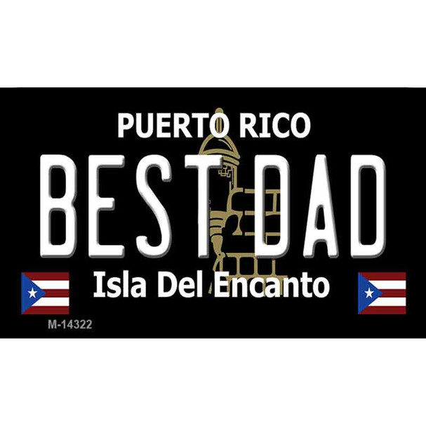 Best Dad Puerto Rico Black Wholesale Novelty Metal Magnet