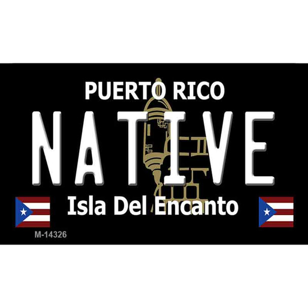 Native Puerto Rico Black Wholesale Novelty Metal Magnet