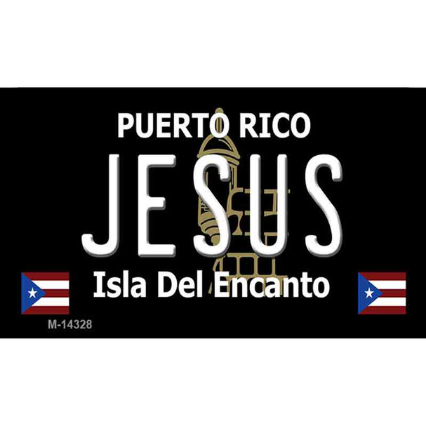 Jesus Puerto Rico Black Wholesale Novelty Metal Magnet