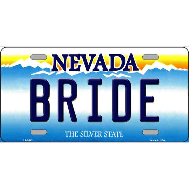 Bride Nevada Novelty Wholesale Metal License Plate