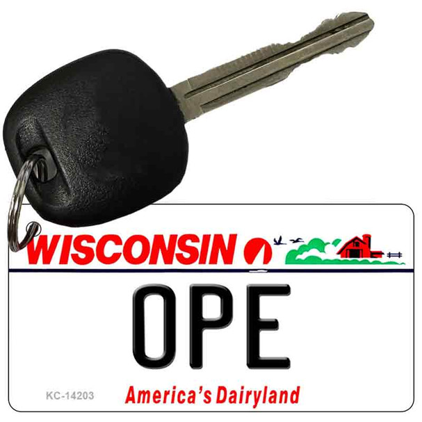 Ope Wisconsin Wholesale Novelty Metal Key Chain