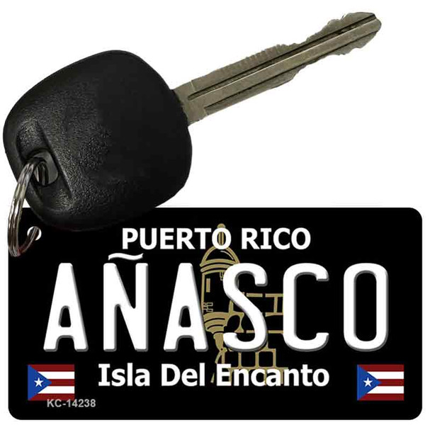 Anasco Puerto Rico Black Wholesale Novelty Metal Key Chain