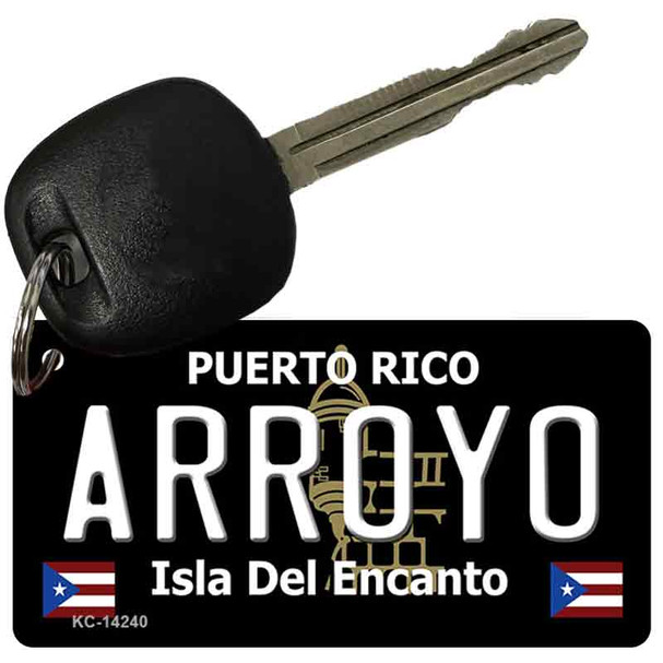 Arroyo Puerto Rico Black Wholesale Novelty Metal Key Chain