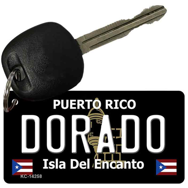 Dorado Puerto Rico Black Wholesale Novelty Metal Key Chain