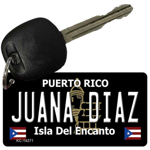 Juana Diaz Puerto Rico Black Wholesale Novelty Metal Key Chain