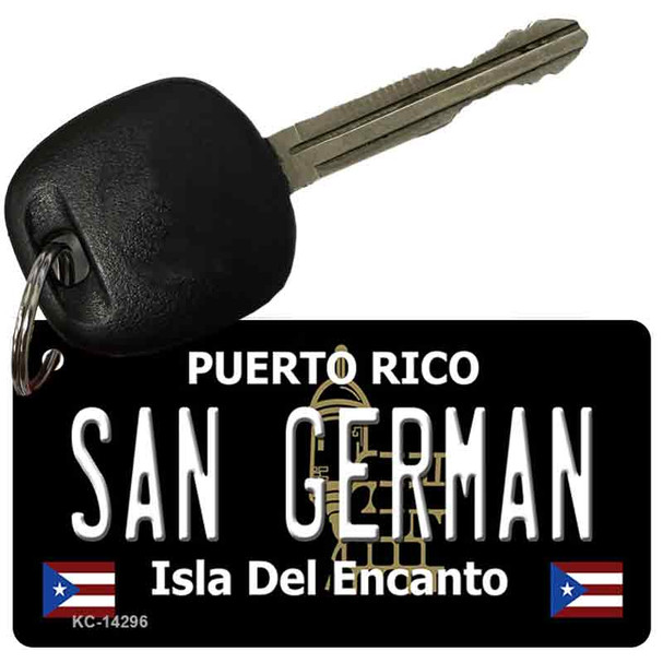 San German Puerto Rico Black Wholesale Novelty Metal Key Chain