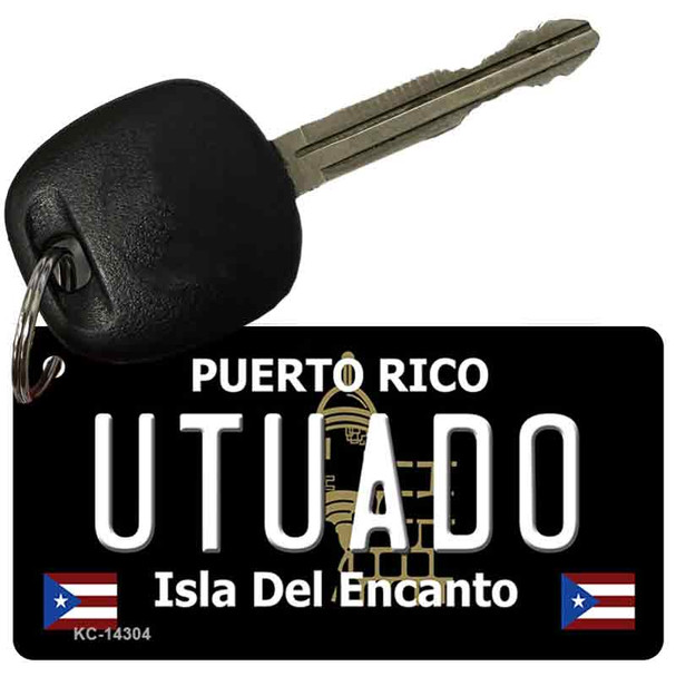 Utuado Puerto Rico Black Wholesale Novelty Metal Key Chain