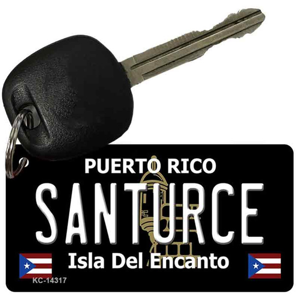 Santurce Puerto Rico Black Wholesale Novelty Metal Key Chain